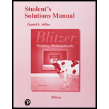 Student's Solutions Manual for Thinking Mathematically